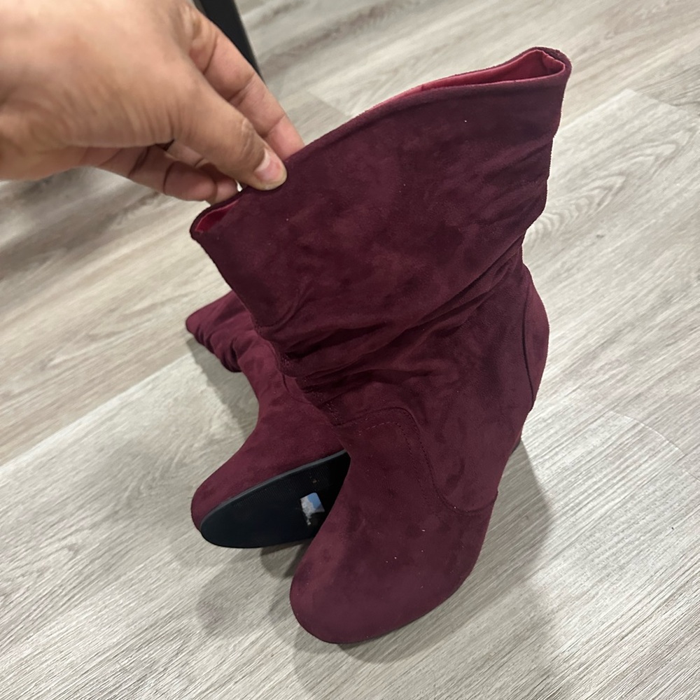 Forever Link Burgundy Heeled Boots